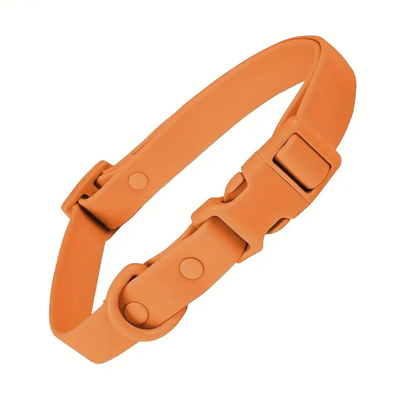 PVC Dog Collar – Waterproof, odor-resistant, and rust-proof, featuring an adjustable buckle. Perfect for small and medium dogs.