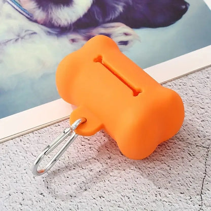 Dog Waste Bag Dispenser + Bag Pack | Made of soft, durable silicone and compatible with standard pet waste bags.